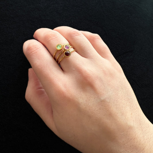 Birthstone Stackable Rings