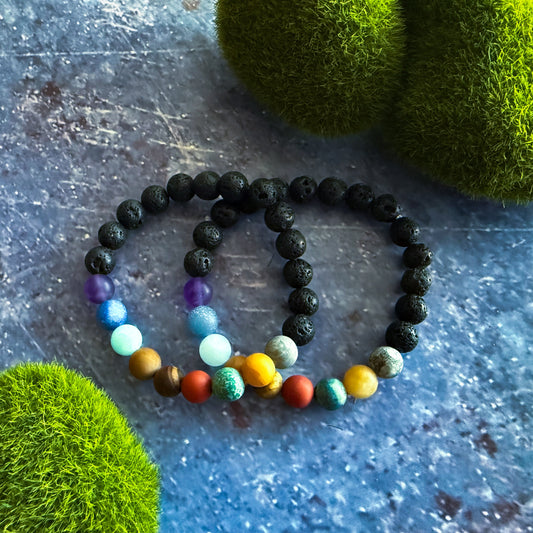 Solar System Lava Bead Bracelet