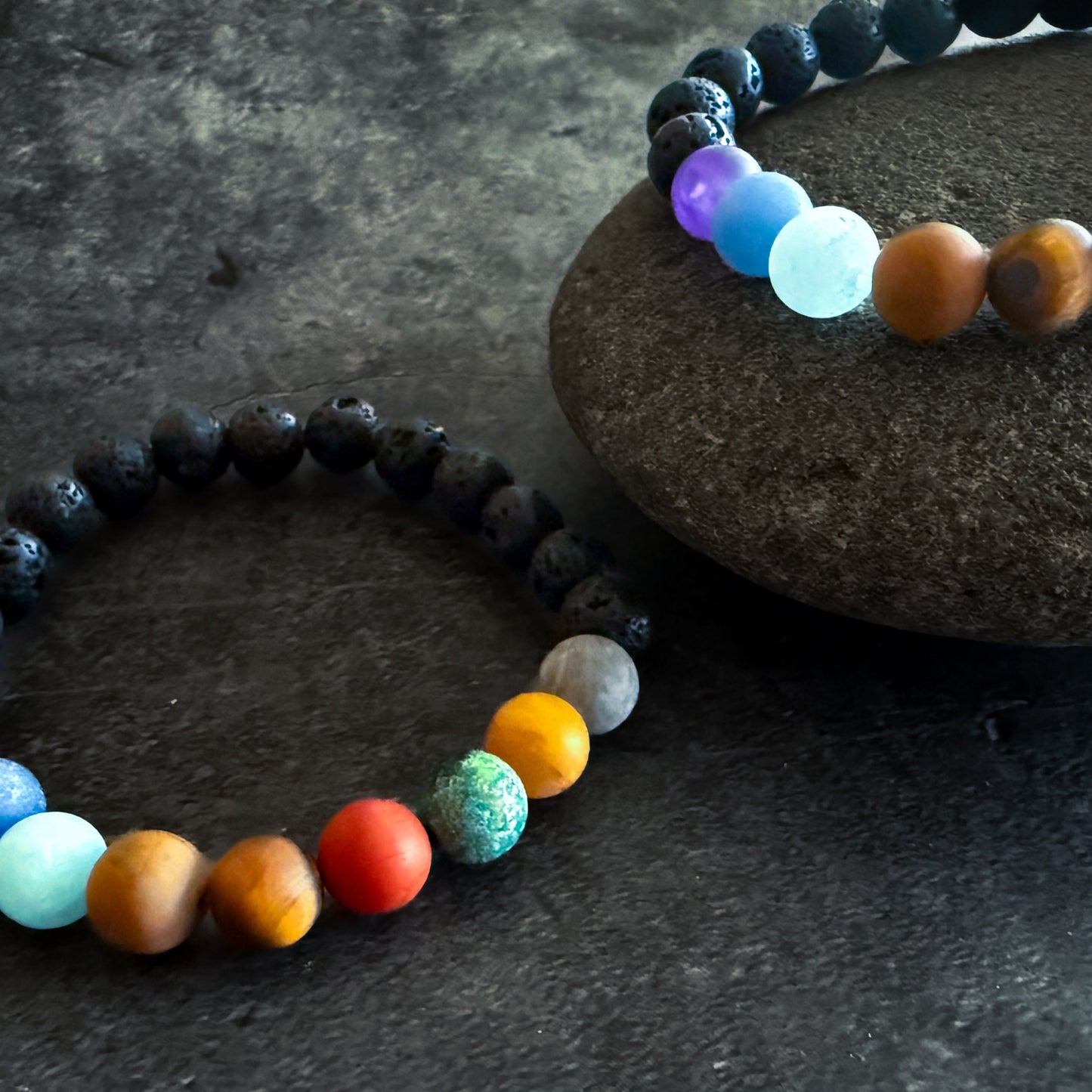 Solar System Lava Bead Bracelet
