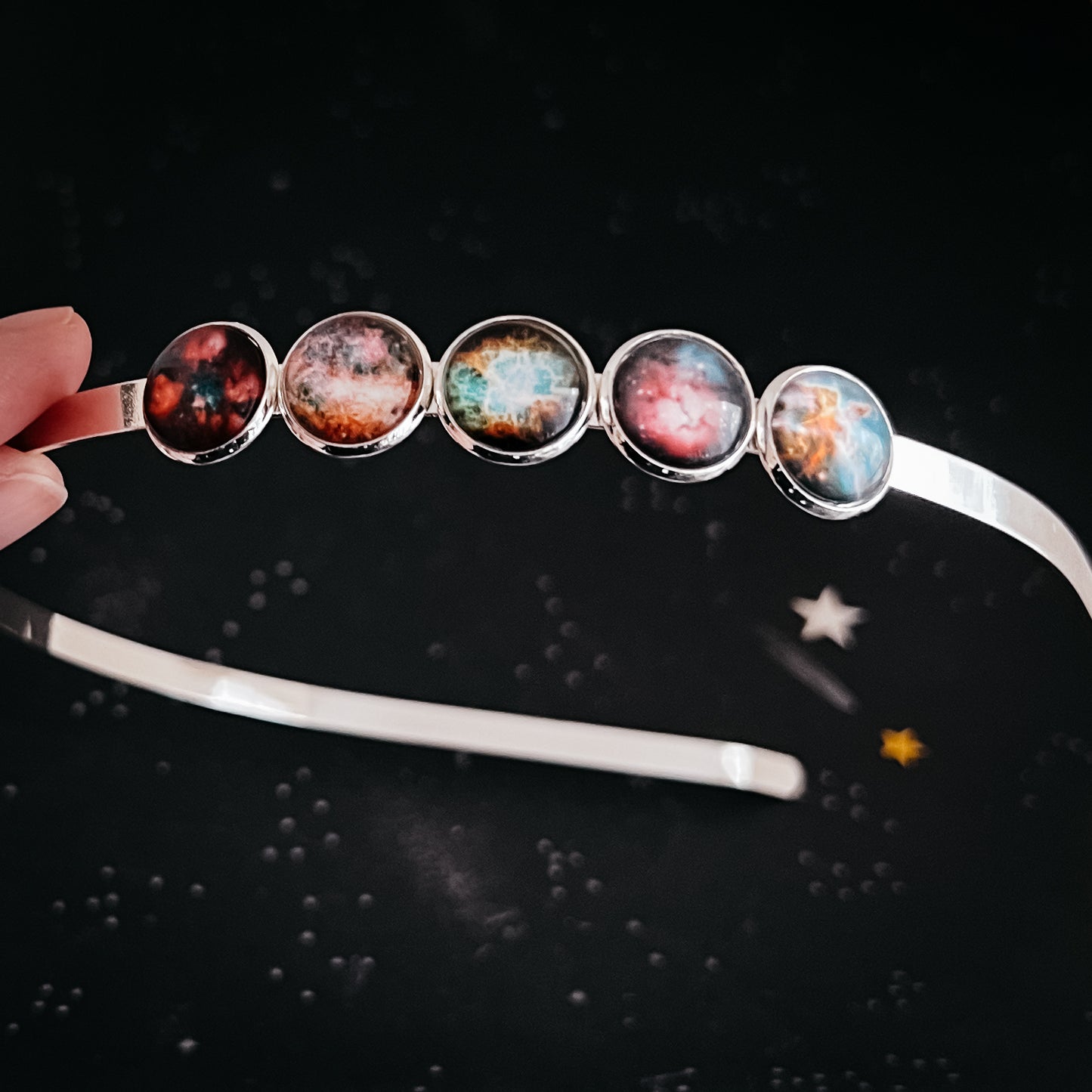 Nebula Rainbow Headband Hair Accessories Yugen Handmade   