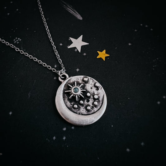 North Star Pendant Necklace with Opal Necklace Yugen Handmade