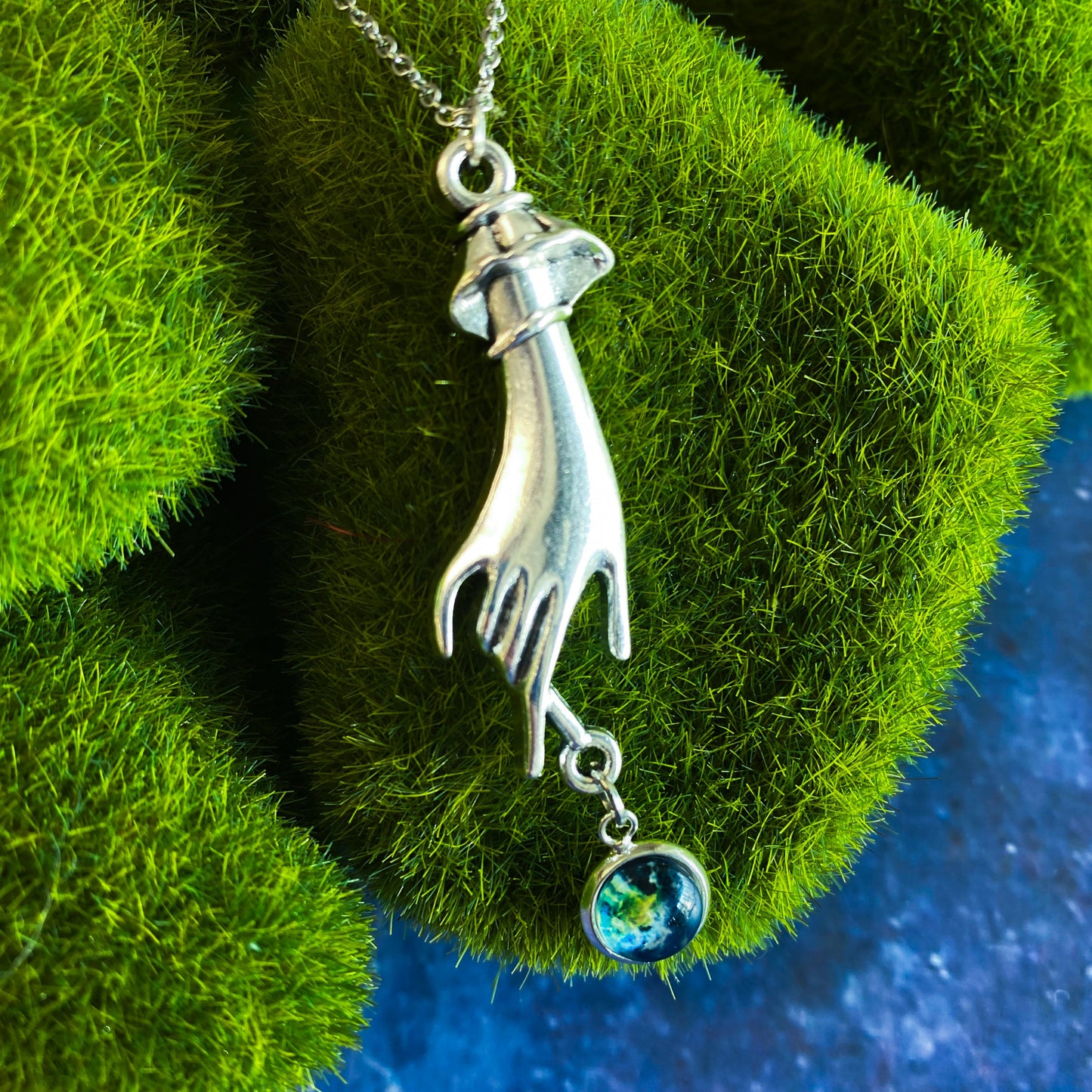 Hands of Creation Galaxy Pendant Necklace