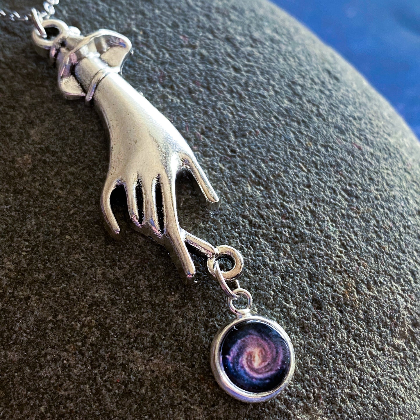 Hands of Creation Galaxy Pendant Necklace