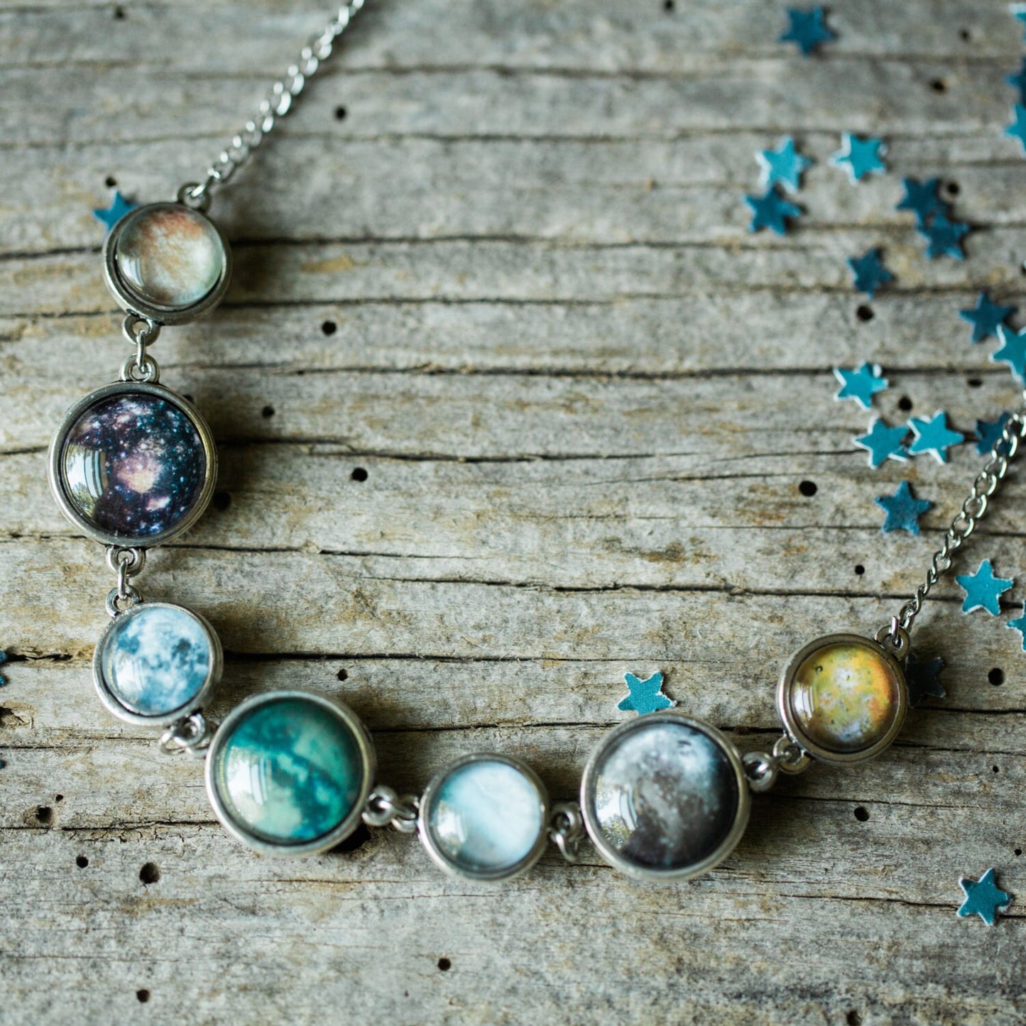 CLEARANCE Moons of the Solar System - Double Sided Necklace