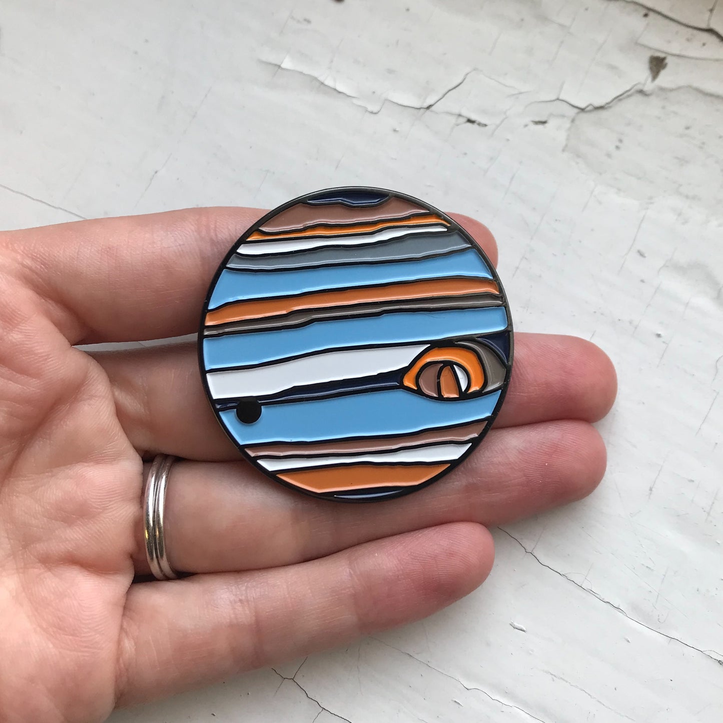 Jupiter Enamel Pin Enamel Pin Yugen Handmade   