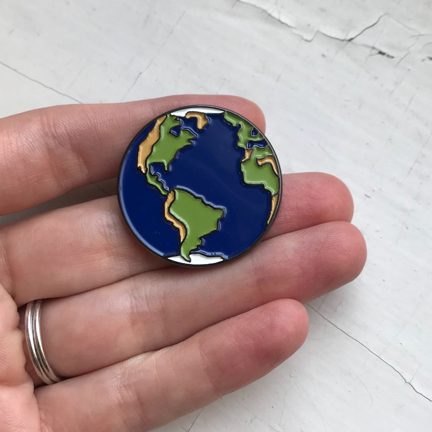 Earth Enamel Pin Enamel Pin Yugen Handmade   