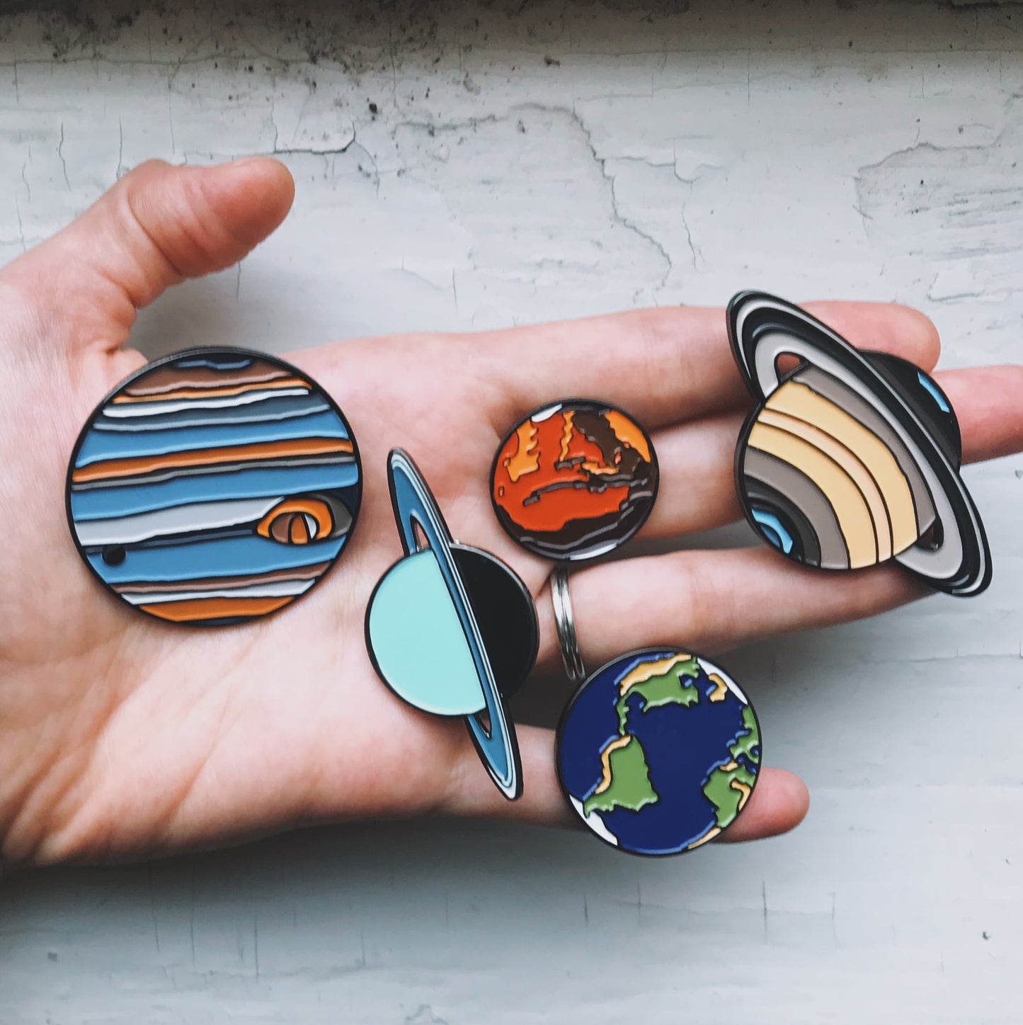 Mars Enamel Pin Enamel Pin Yugen Handmade   