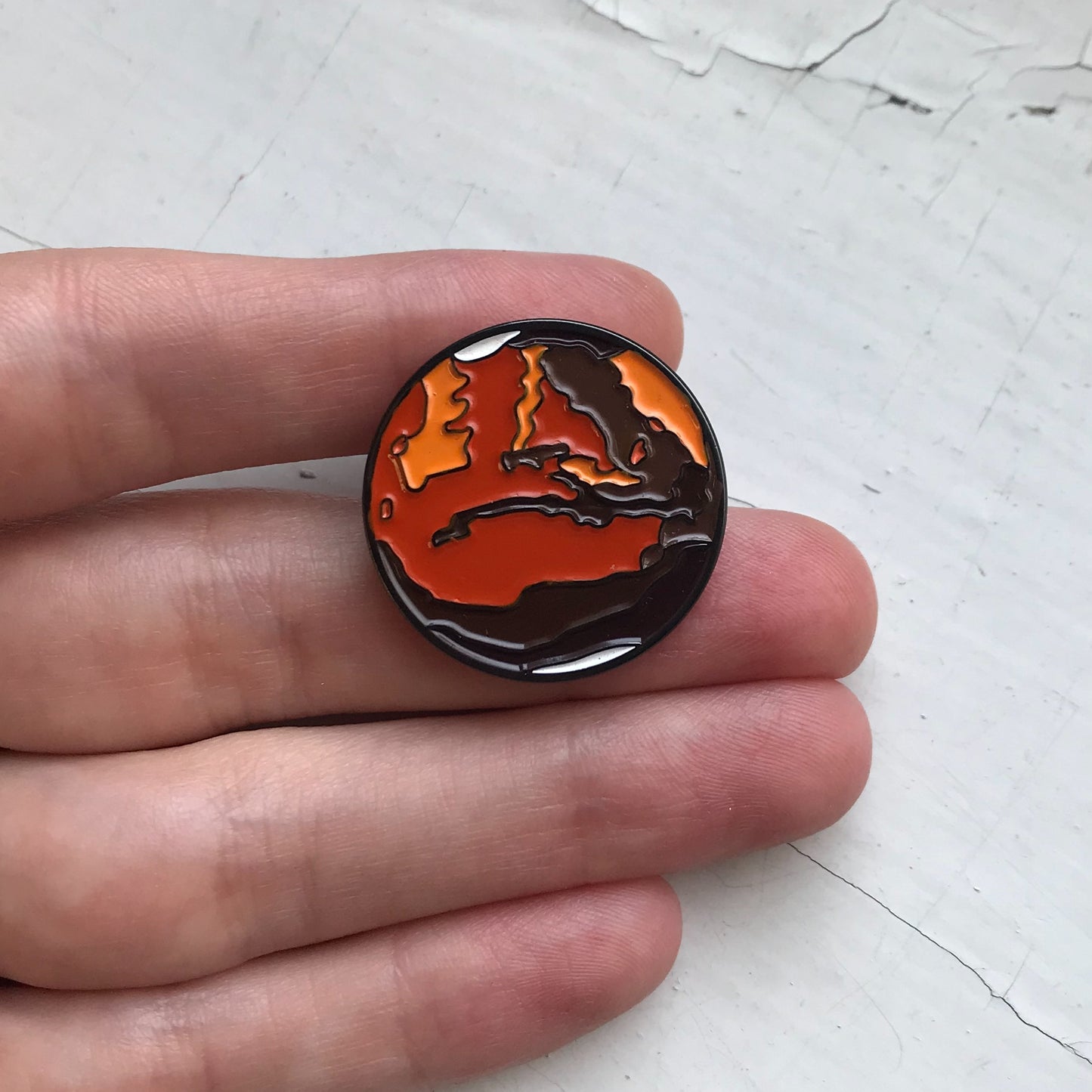 Mars Enamel Pin Enamel Pin Yugen Handmade   