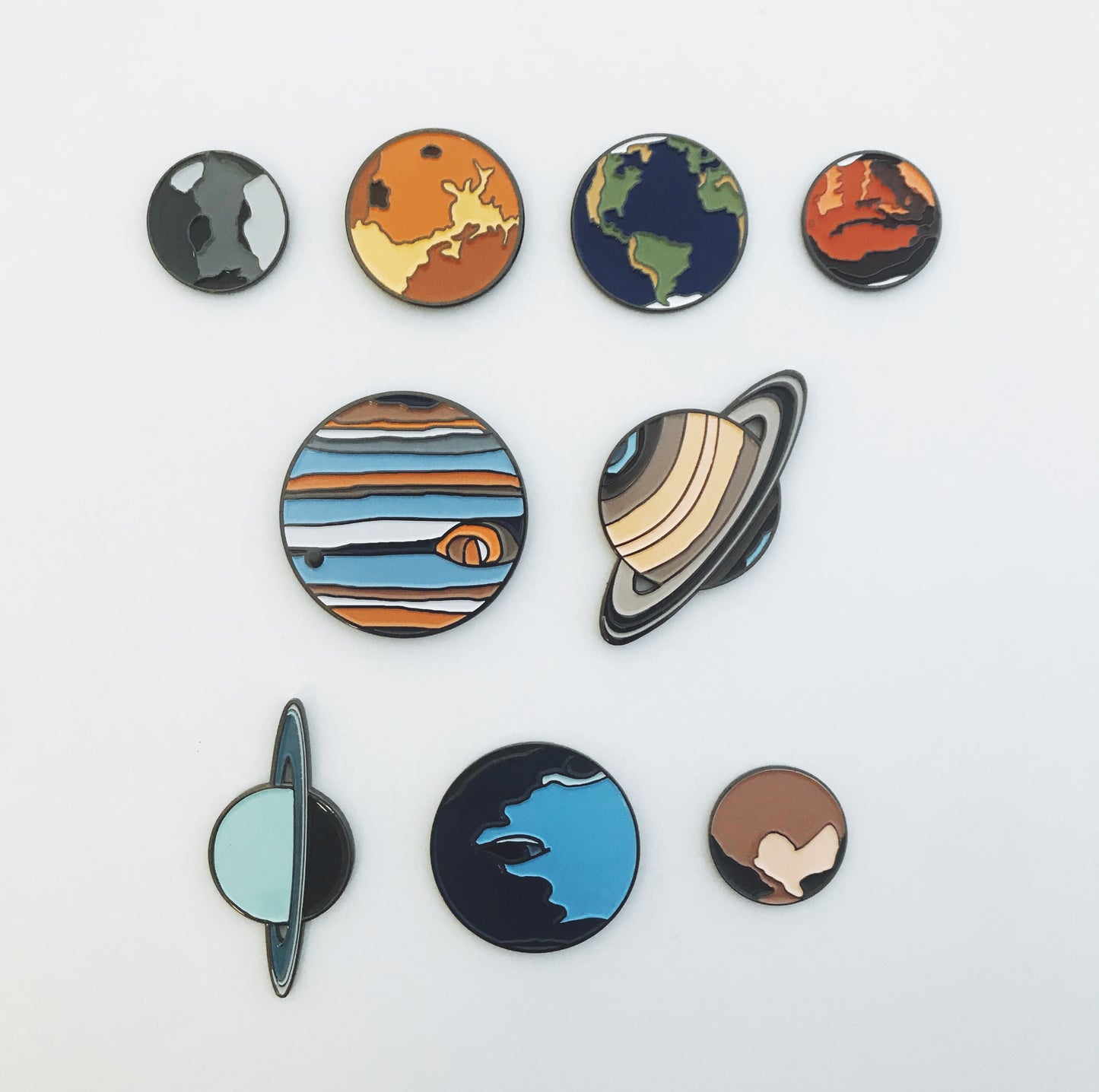 Pluto Enamel Pin Enamel Pin Yugen Handmade   