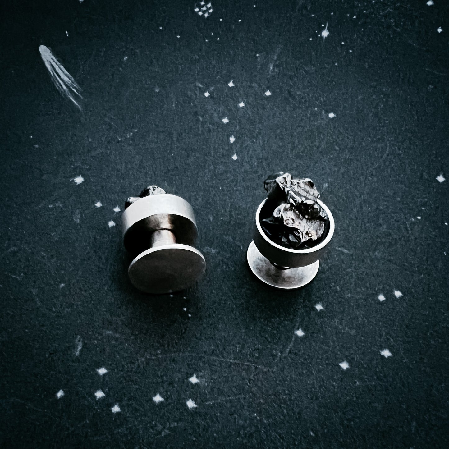 Cufflinks with Authentic Meteorite Cufflinks Yugen Handmade