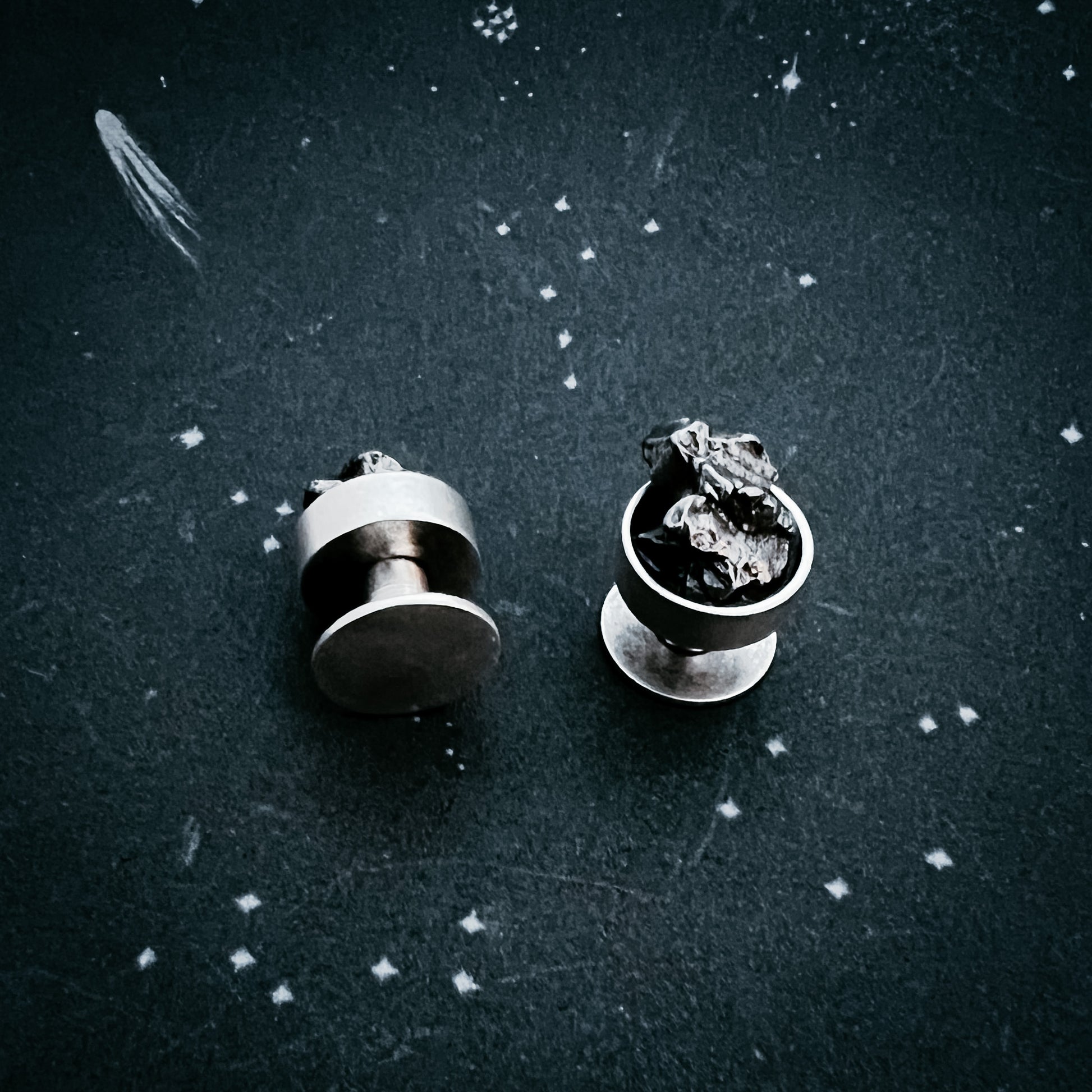 Cufflinks with Authentic Meteorite Cufflinks Yugen Handmade
