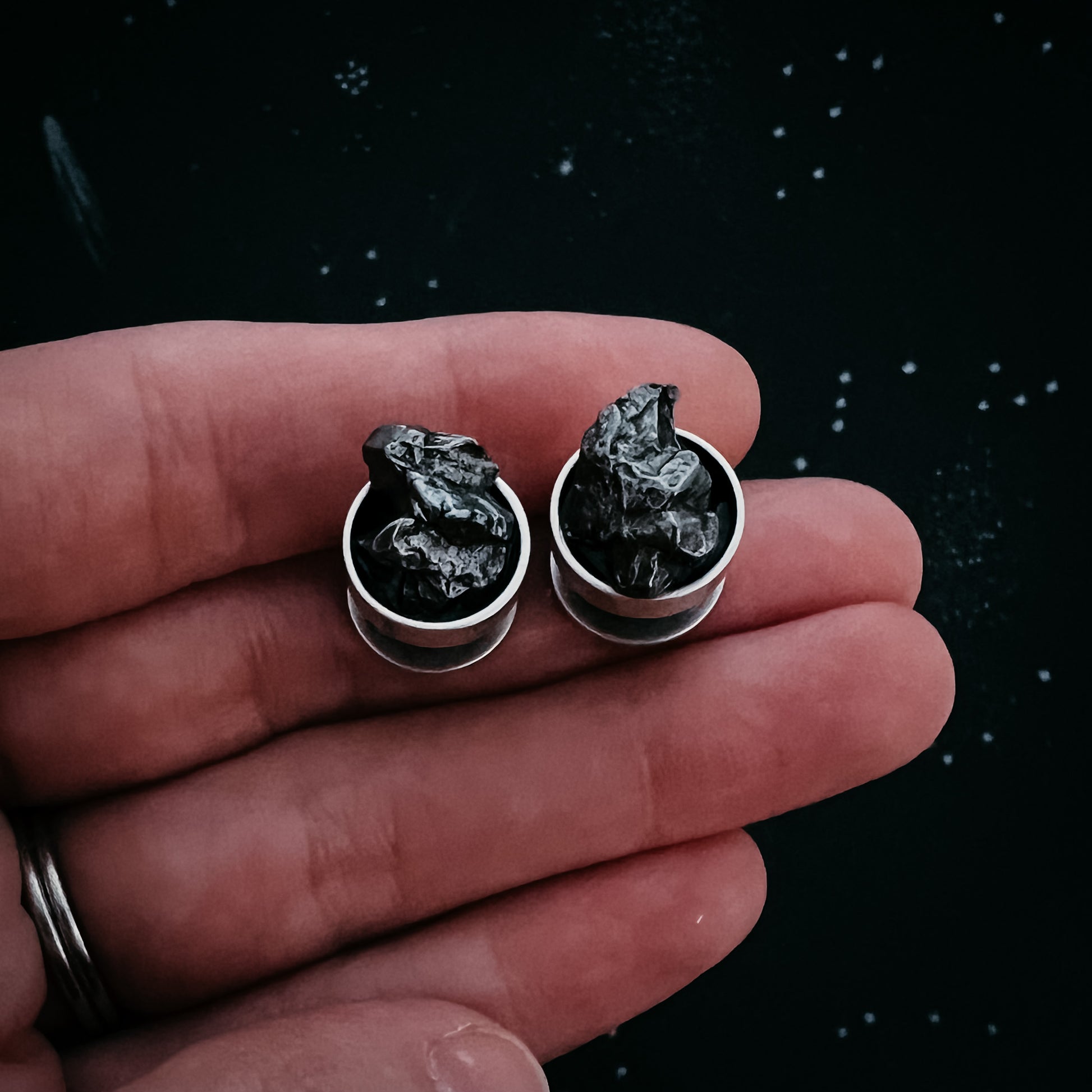 Cufflinks with Authentic Meteorite Cufflinks Yugen Handmade