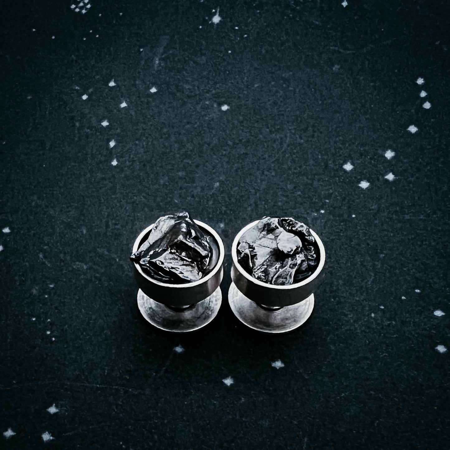 Cufflinks with Authentic Meteorite Cufflinks Yugen Handmade