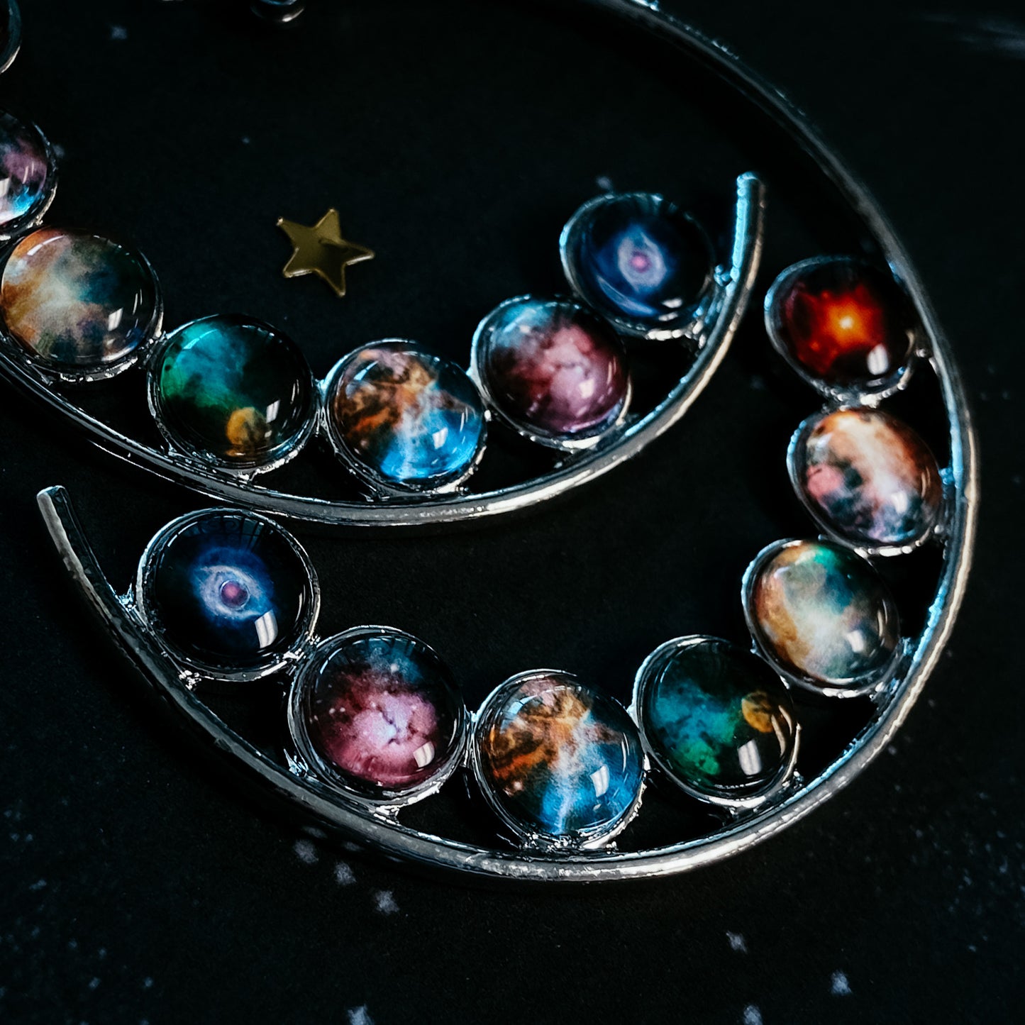 Nebula Rainbow Pride Hoop Earrings Earrings Yugen Handmade