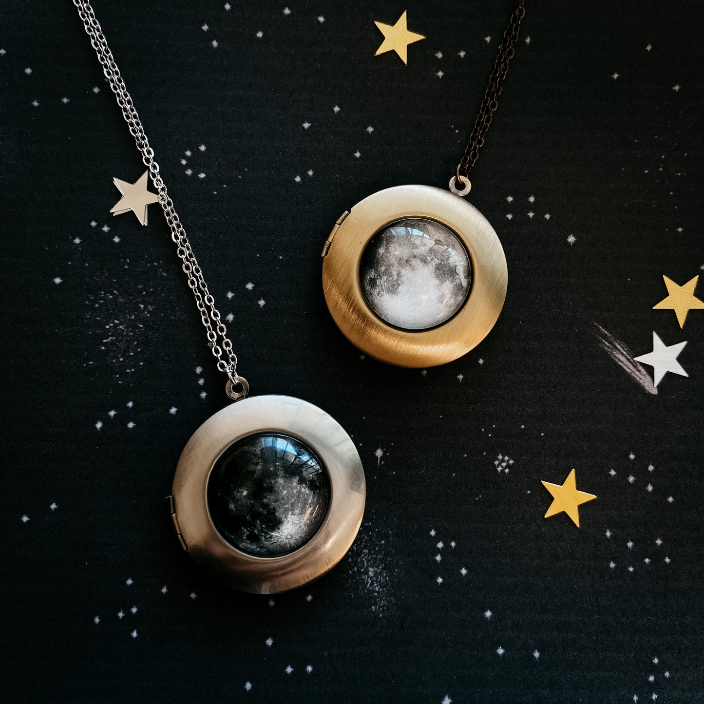 My Moon Locket Pendant Necklace Necklace Yugen Handmade