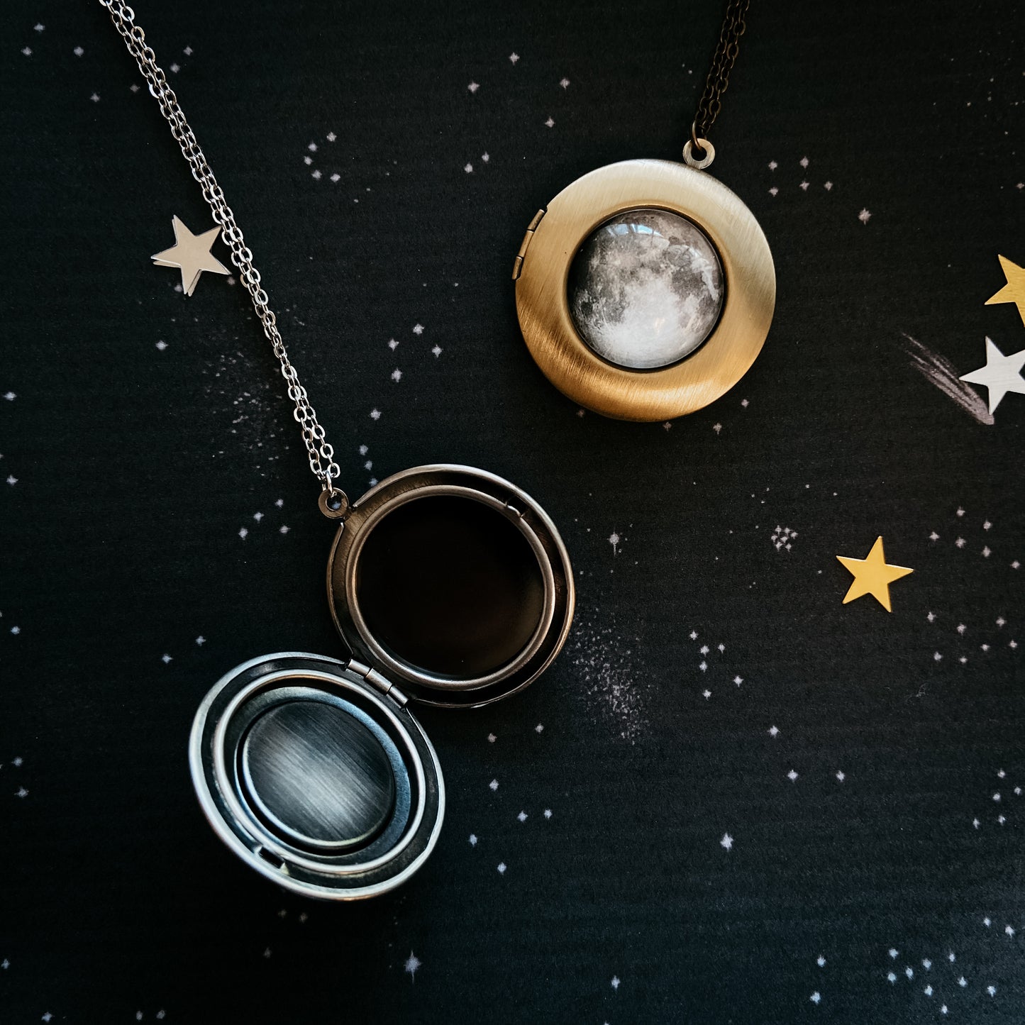 My Moon Locket Pendant Necklace Necklace Yugen Handmade