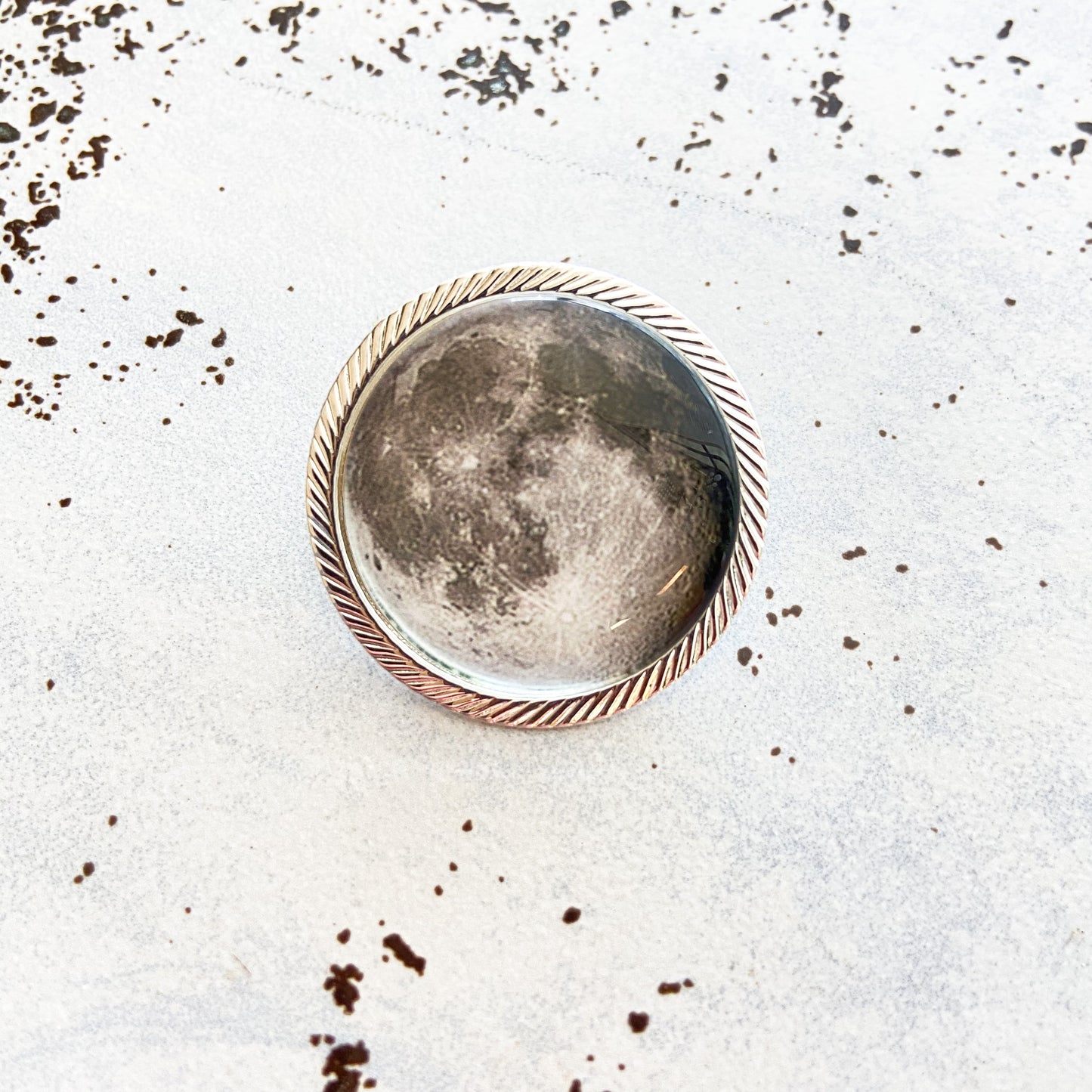 My Moon Custom Lunar Phase Lapel Pin Boutonniere / Pin Yugen Handmade Silver