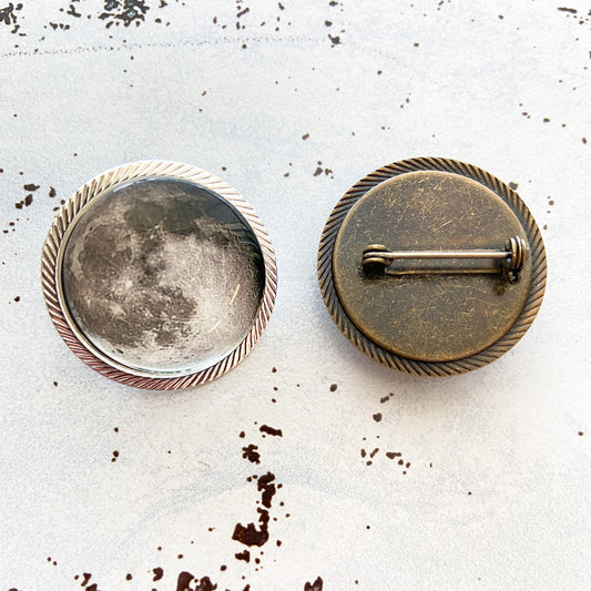 My Moon Custom Lunar Phase Lapel Pin Boutonniere / Pin Yugen Handmade