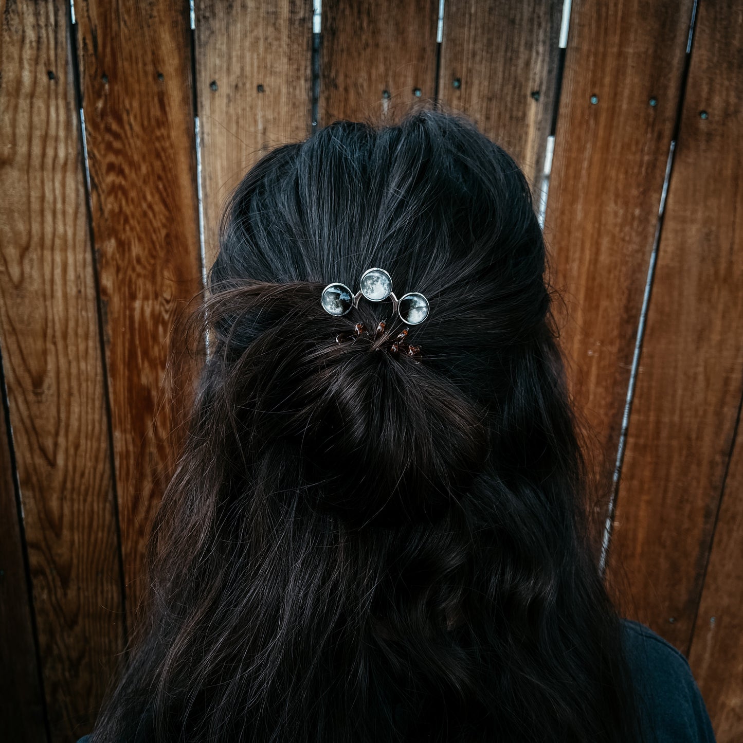 Moon Phase Trio Hair Pin Hair Accessories Yugen Handmade   