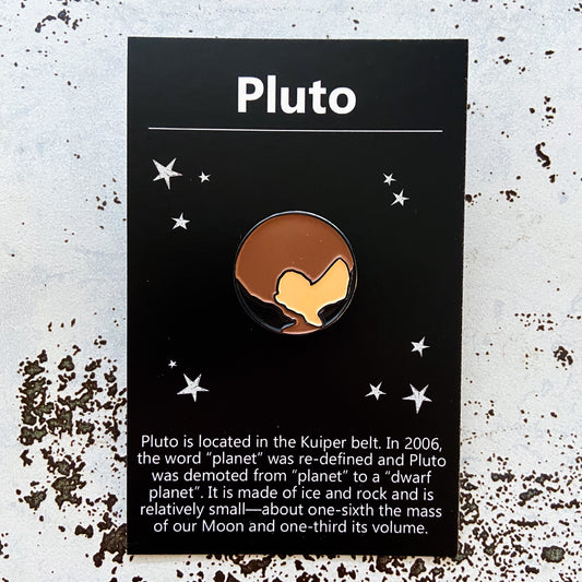 Pluto Enamel Pin Enamel Pin Yugen Handmade