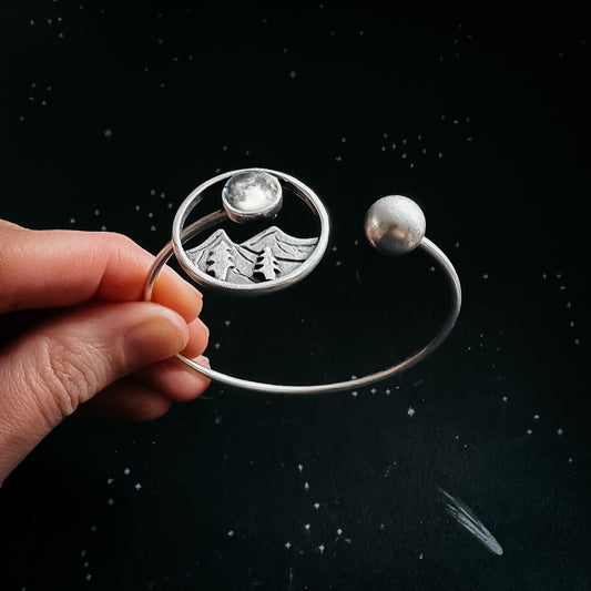 My Moon Rises Over Landscape - Mountain Bracelet Bracelet Yugen Handmade