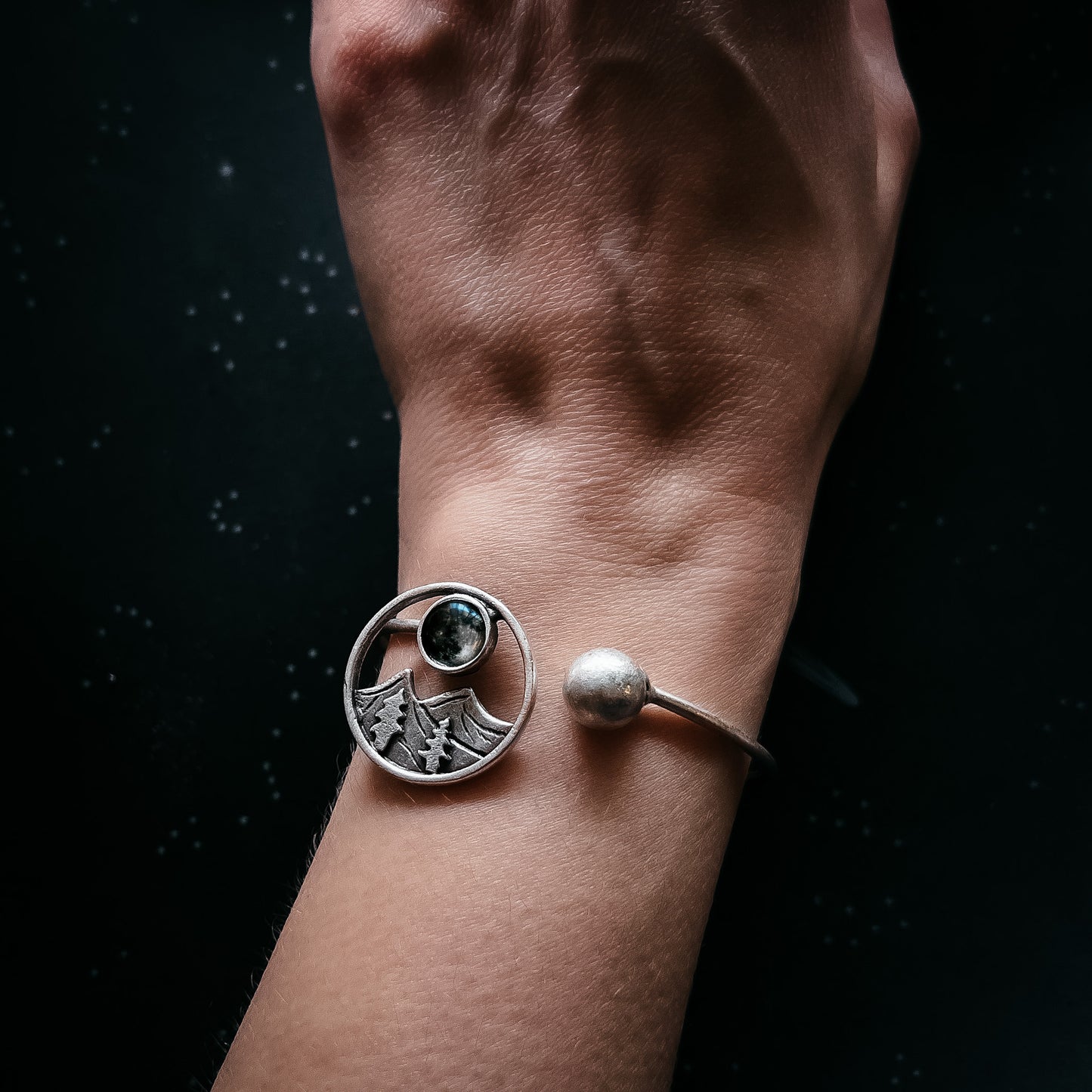 My Moon Rises Over Landscape - Mountain Bracelet Bracelet Yugen Handmade