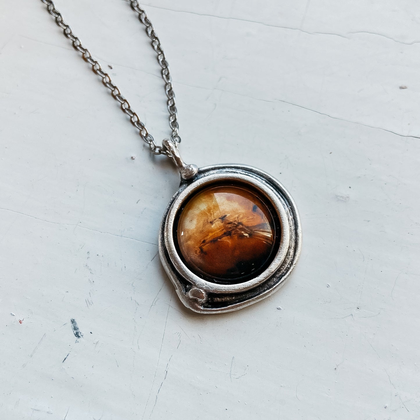 Mars and Moons Pendant Necklace Necklace Yugen Handmade