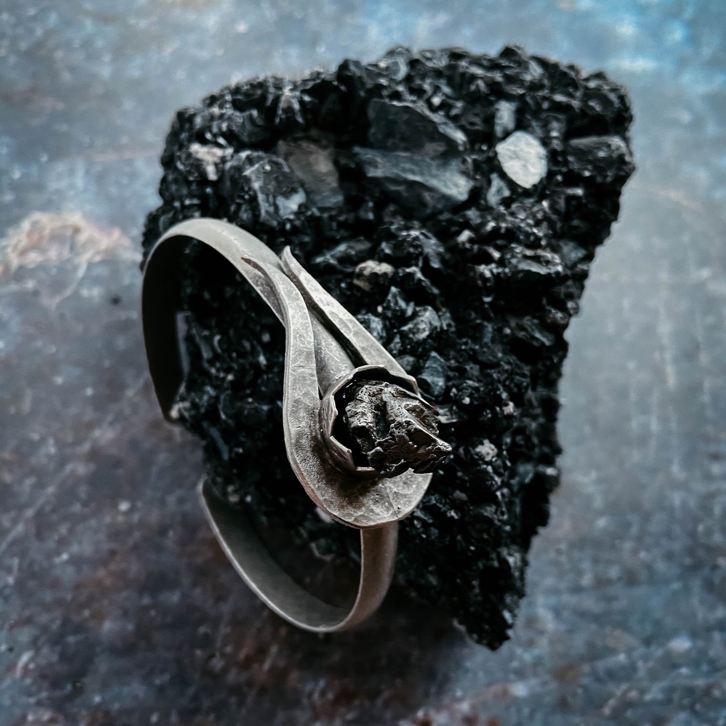 Comet Meteorite Cuff Bracelet Bracelet Yugen Handmade