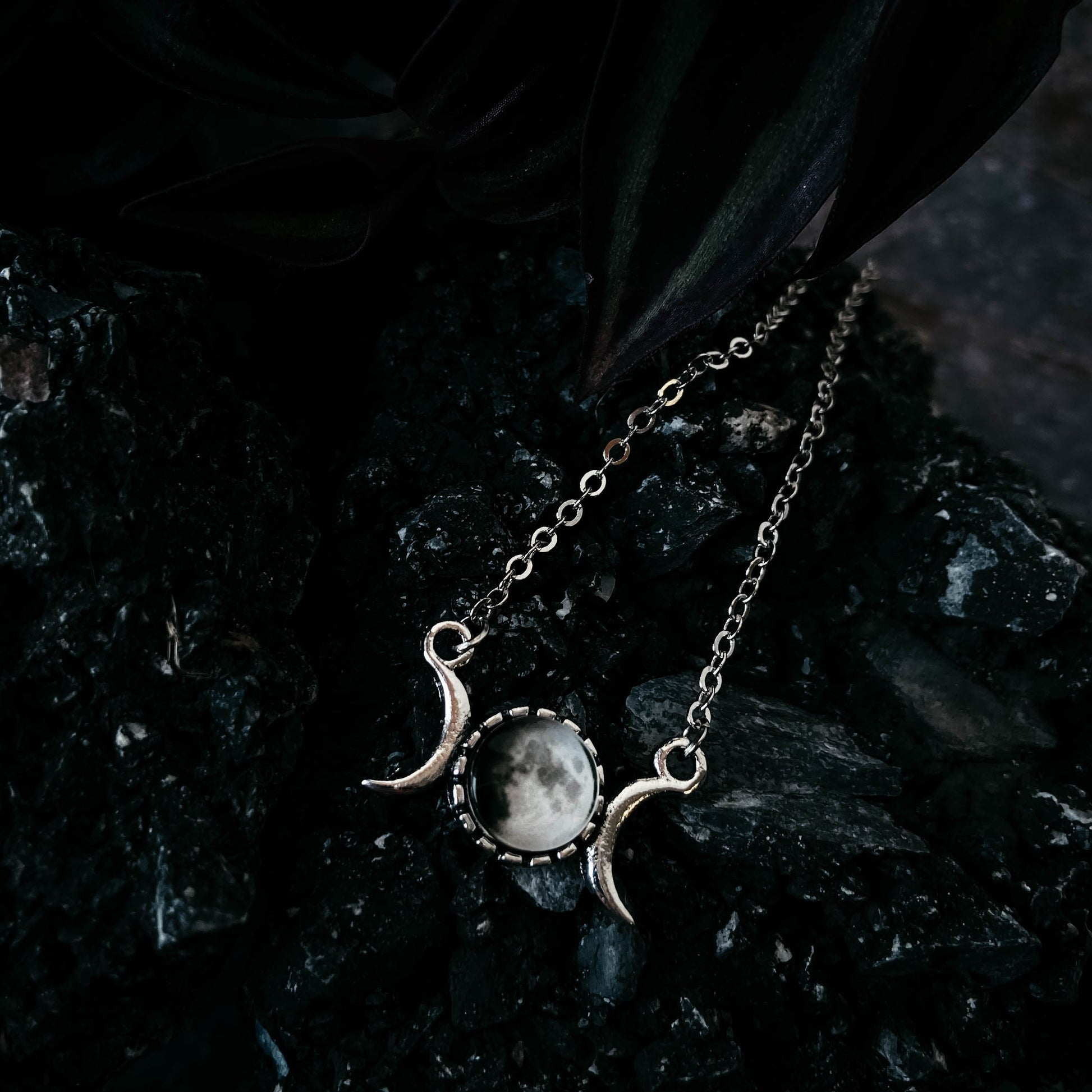 My Moon Crescent Petite Pendant Necklace Yugen Handmade