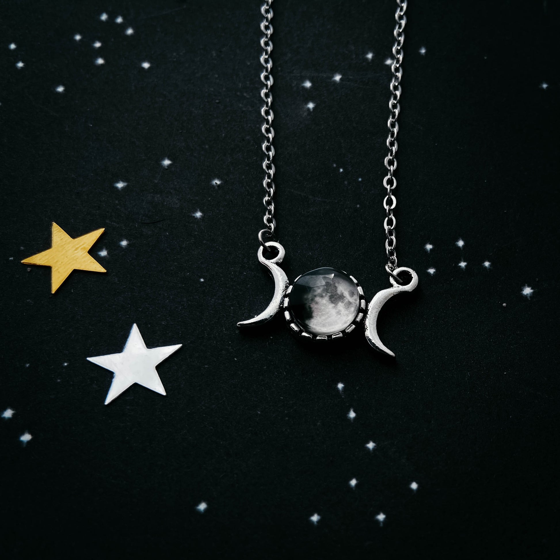 My Moon Crescent Petite Pendant Necklace Yugen Handmade