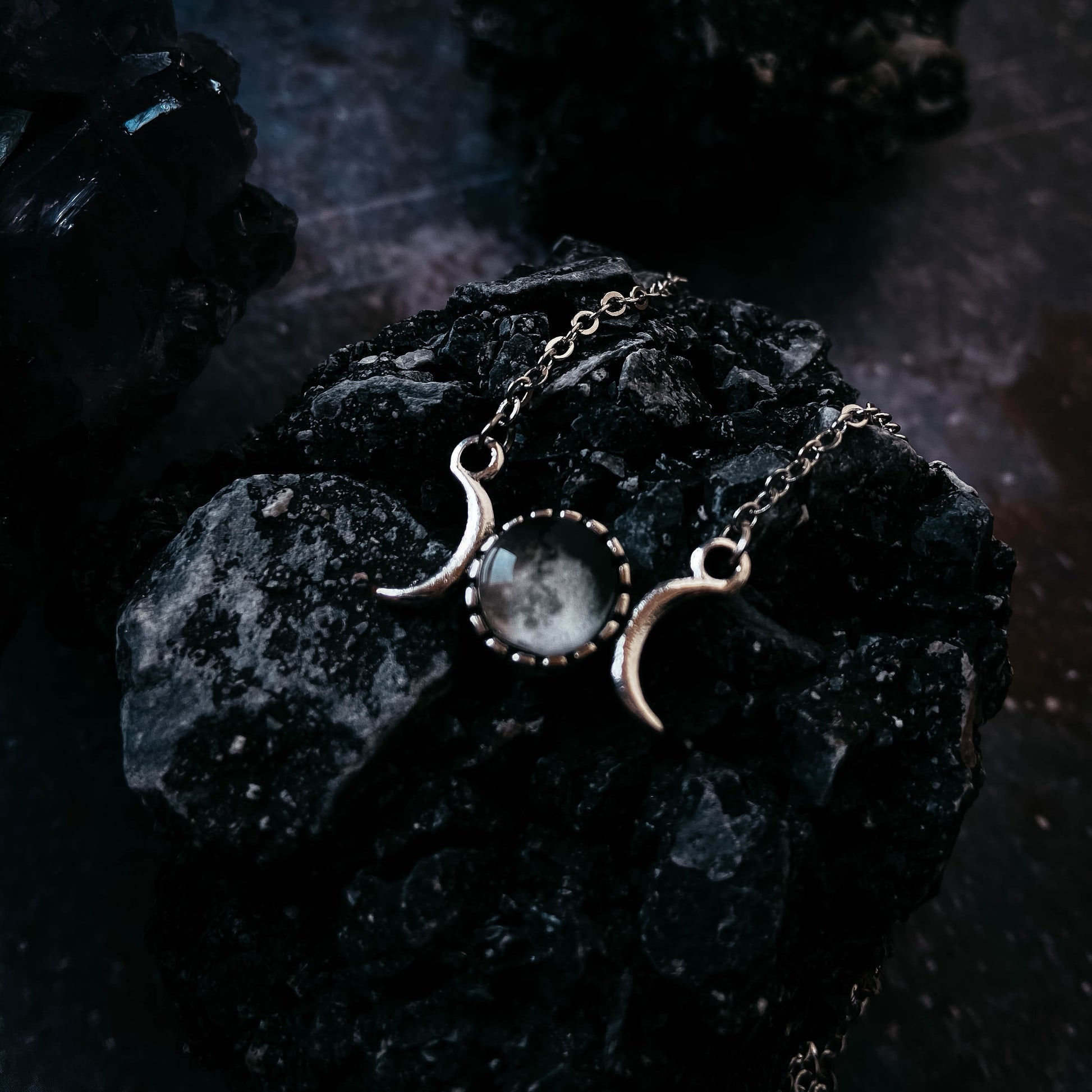 My Moon Crescent Petite Pendant Necklace Yugen Handmade