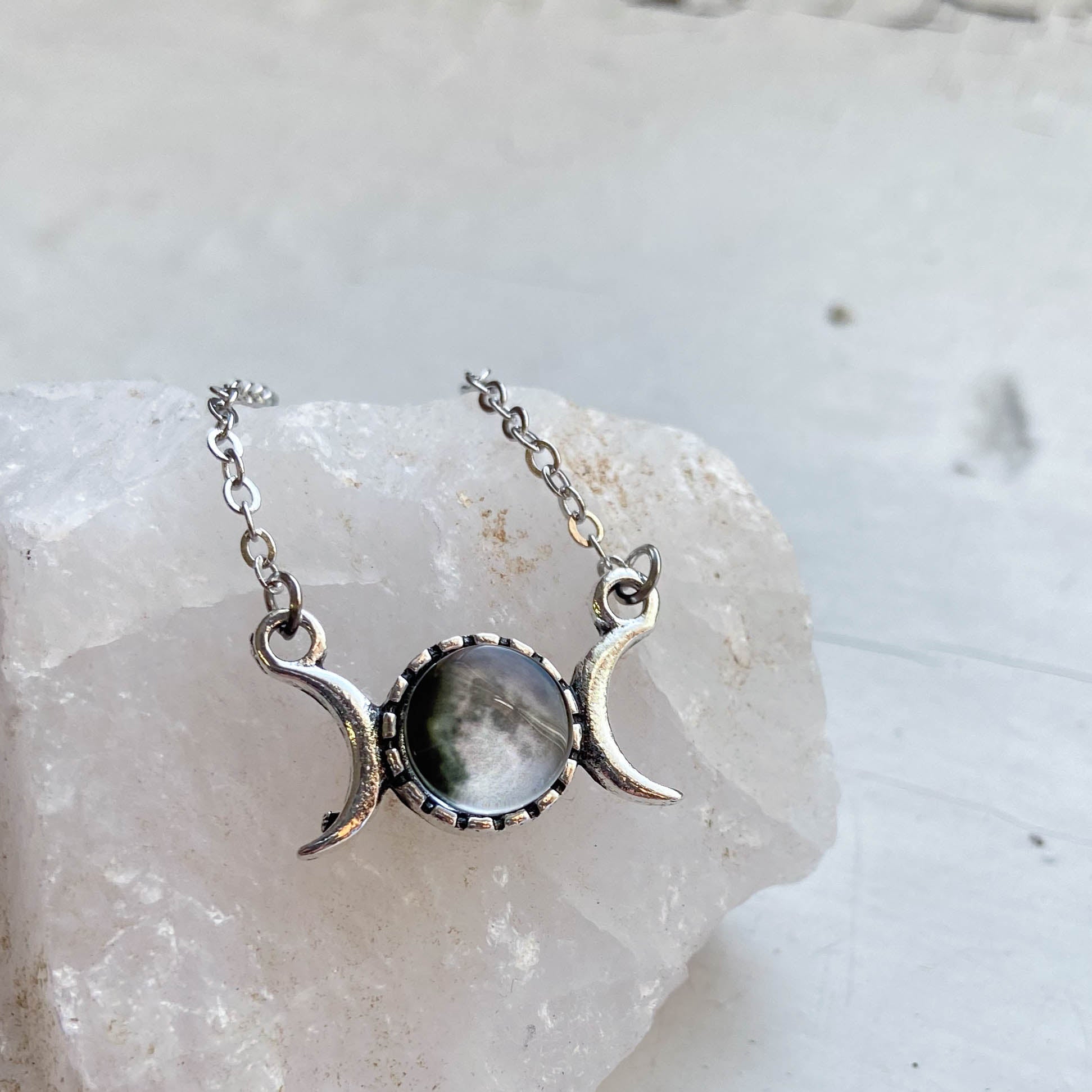 My Moon Crescent Petite Pendant Necklace Yugen Handmade