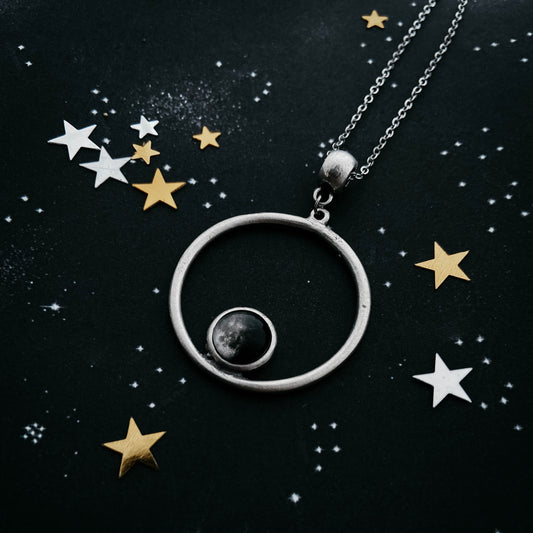 My Moon Circle Pendant Necklace Yugen Handmade