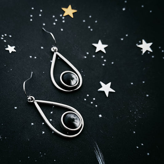 My Moon Teardrop Dangle Earrings Earrings Yugen Handmade