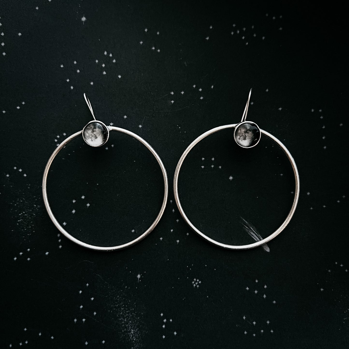 My Moon Large Hoop Earrings Earrings Yugen Handmade