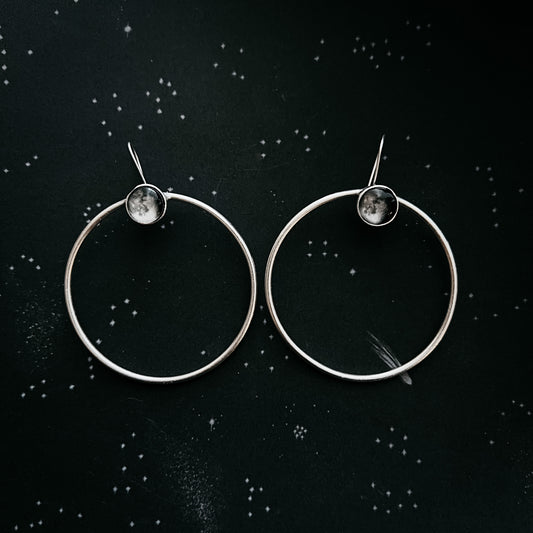 My Moon Large Hoop Earrings Earrings Yugen Handmade