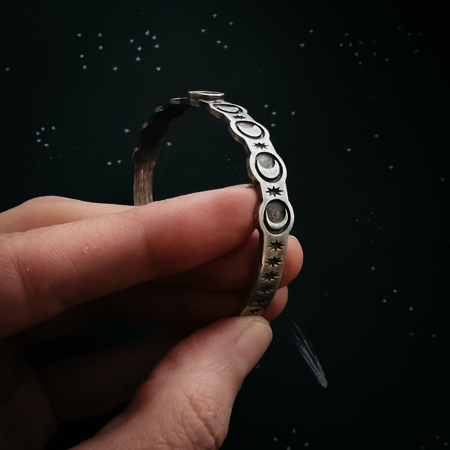 Moon Goddess Bracelet with Rainbow Moonstone Bracelet Yugen Handmade