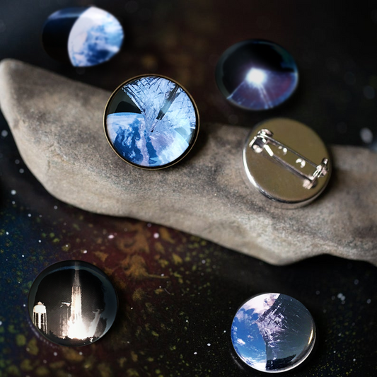 Interchangeable Planetary Society LightSail Lapel Pin Boutonniere / Pin Yugen Handmade Silver Tone