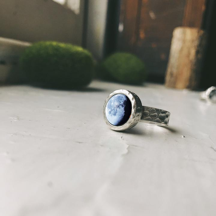 My Moon Hammered Custom Ring Ring Yugen Handmade