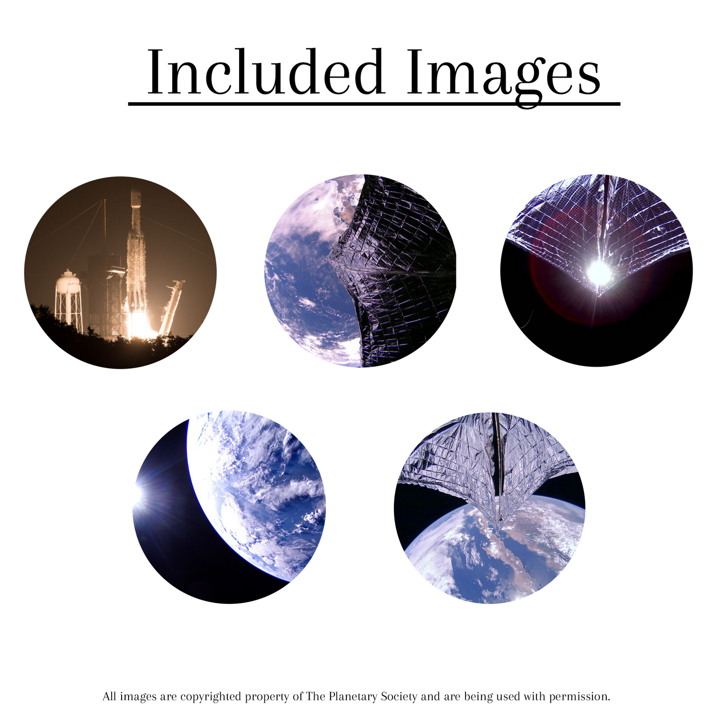 Interchangeable Planetary Society LightSail Necklace Necklace Yugen Handmade