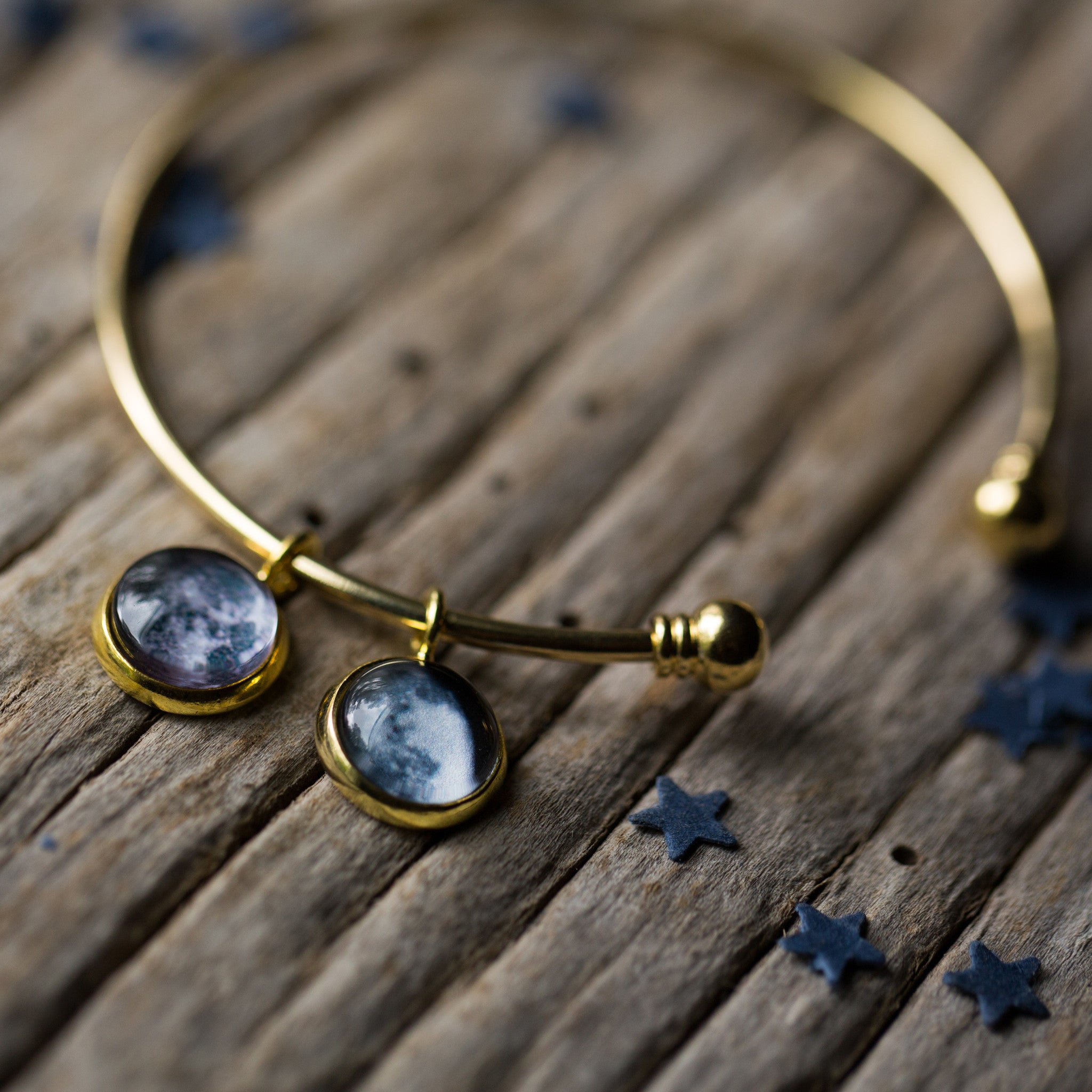 My Moon Custom Family Charm Bracelet with Multiple Moons Bracelet Yugen Handmade