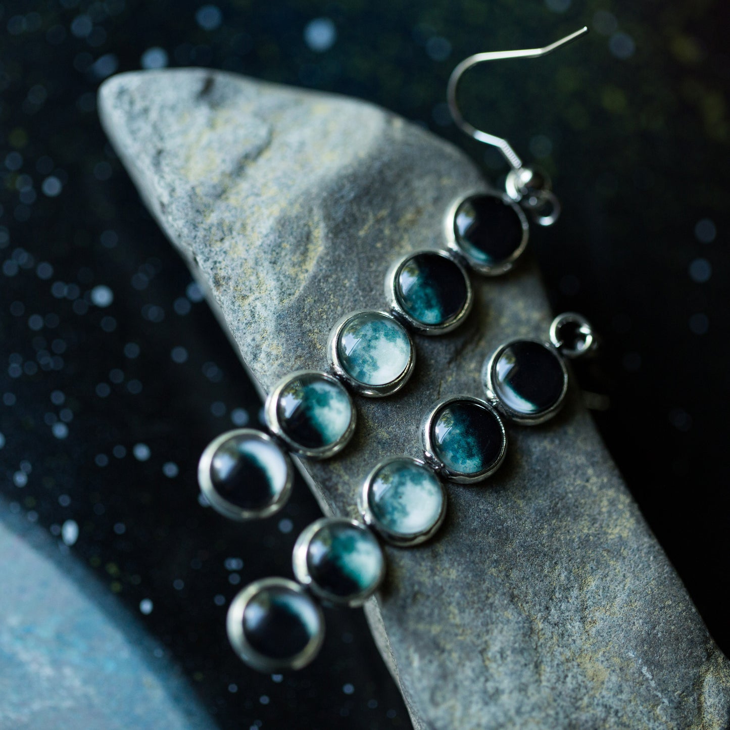 Moon Phase Earrings Earrings Yugen Handmade