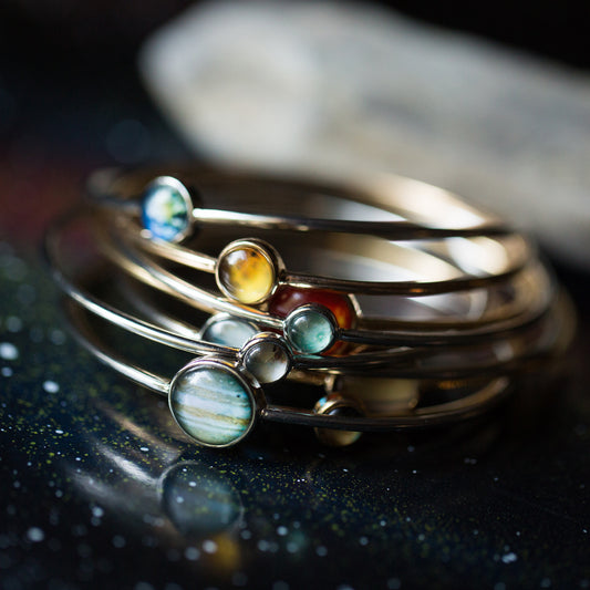 Solar System Stacked Bangle Set Bracelet Yugen Handmade