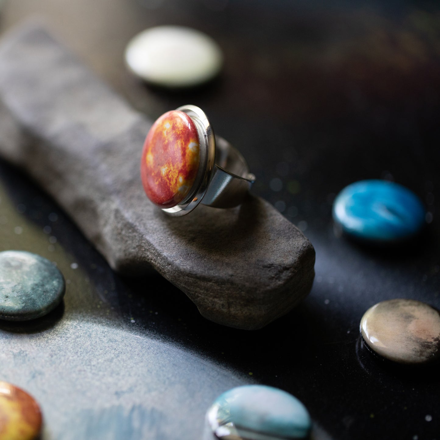 Interchangeable Solar System Ring Ring Yugen Handmade