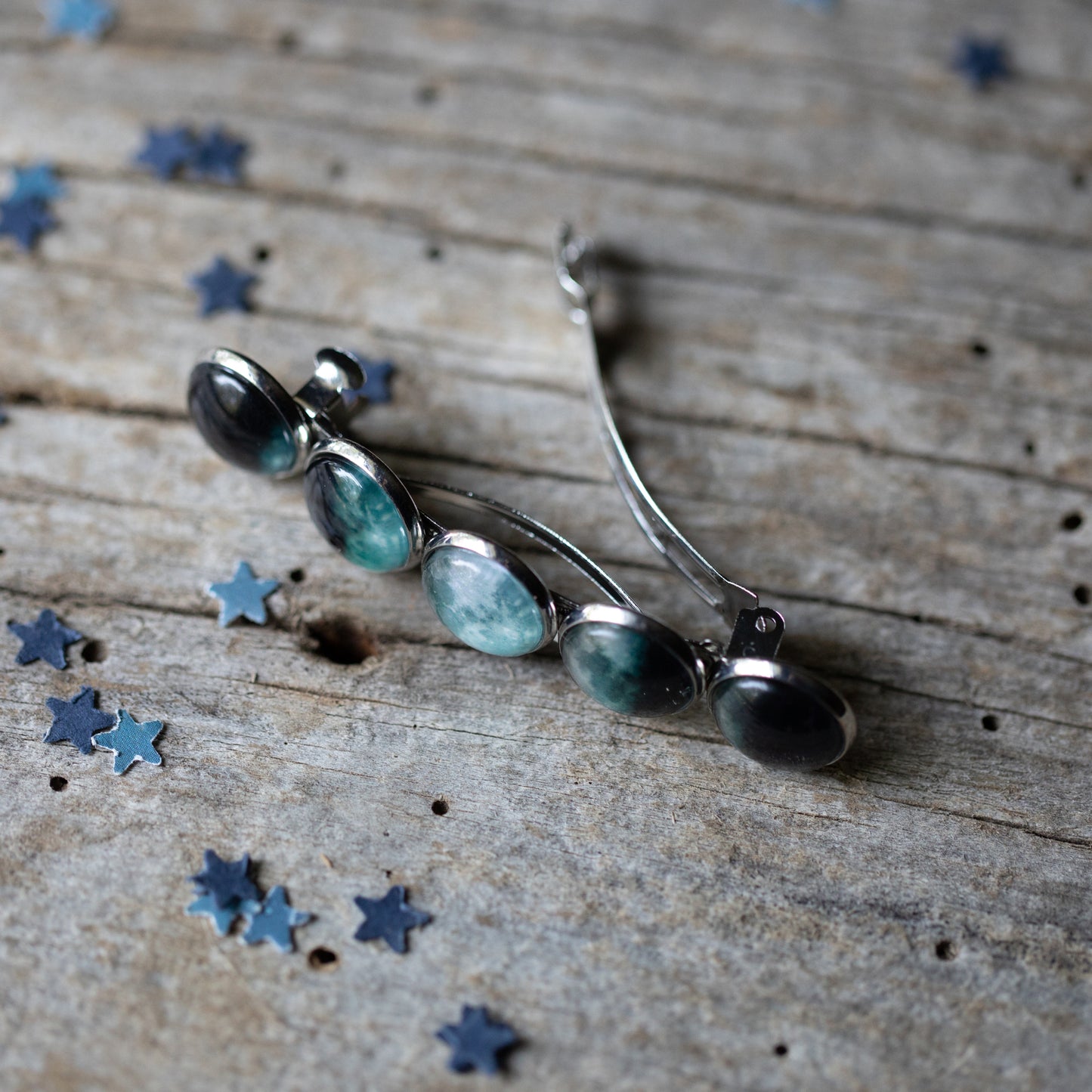 Moon Phase Hair Clip Barrette Hair Accessories Yugen Handmade
