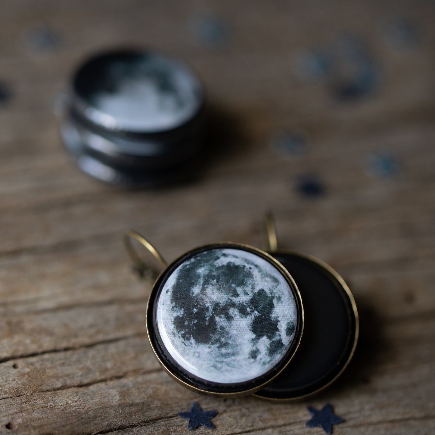 Interchangeable Moon Phase Earrings Earrings Yugen Handmade