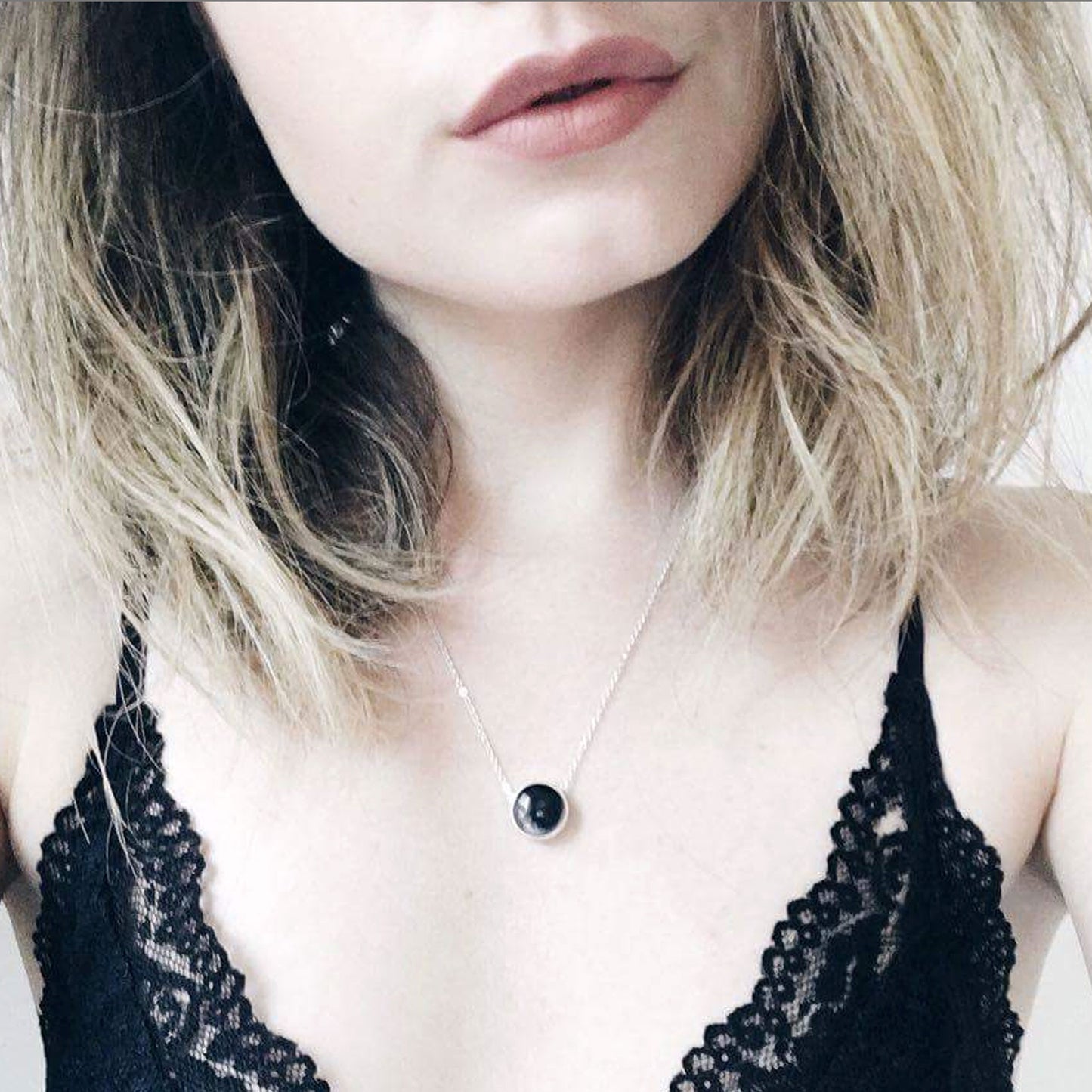 My Moon Custom Slide Pendant Necklace Necklace Yugen Handmade