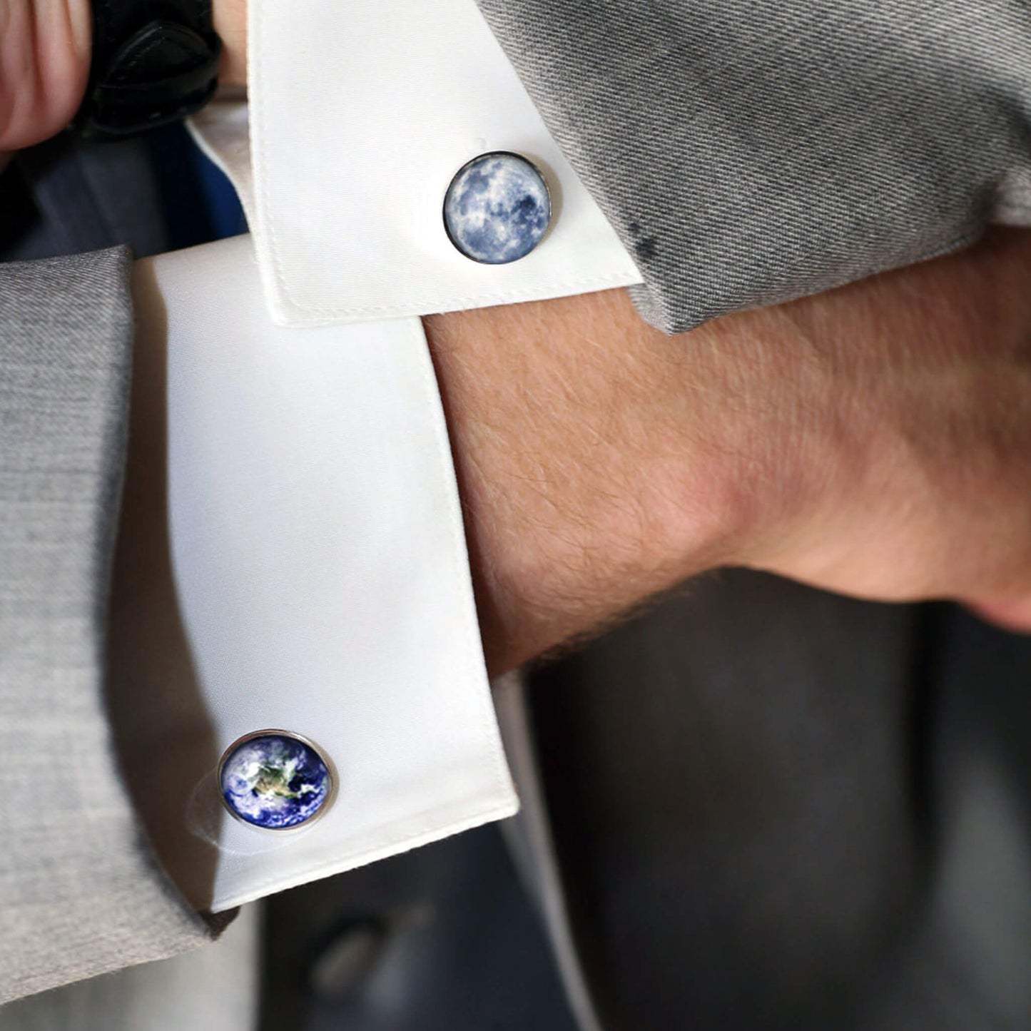 Galaxy Cufflinks - Space, Planet, Nebula, Star Accessories Cufflinks Yugen Handmade   