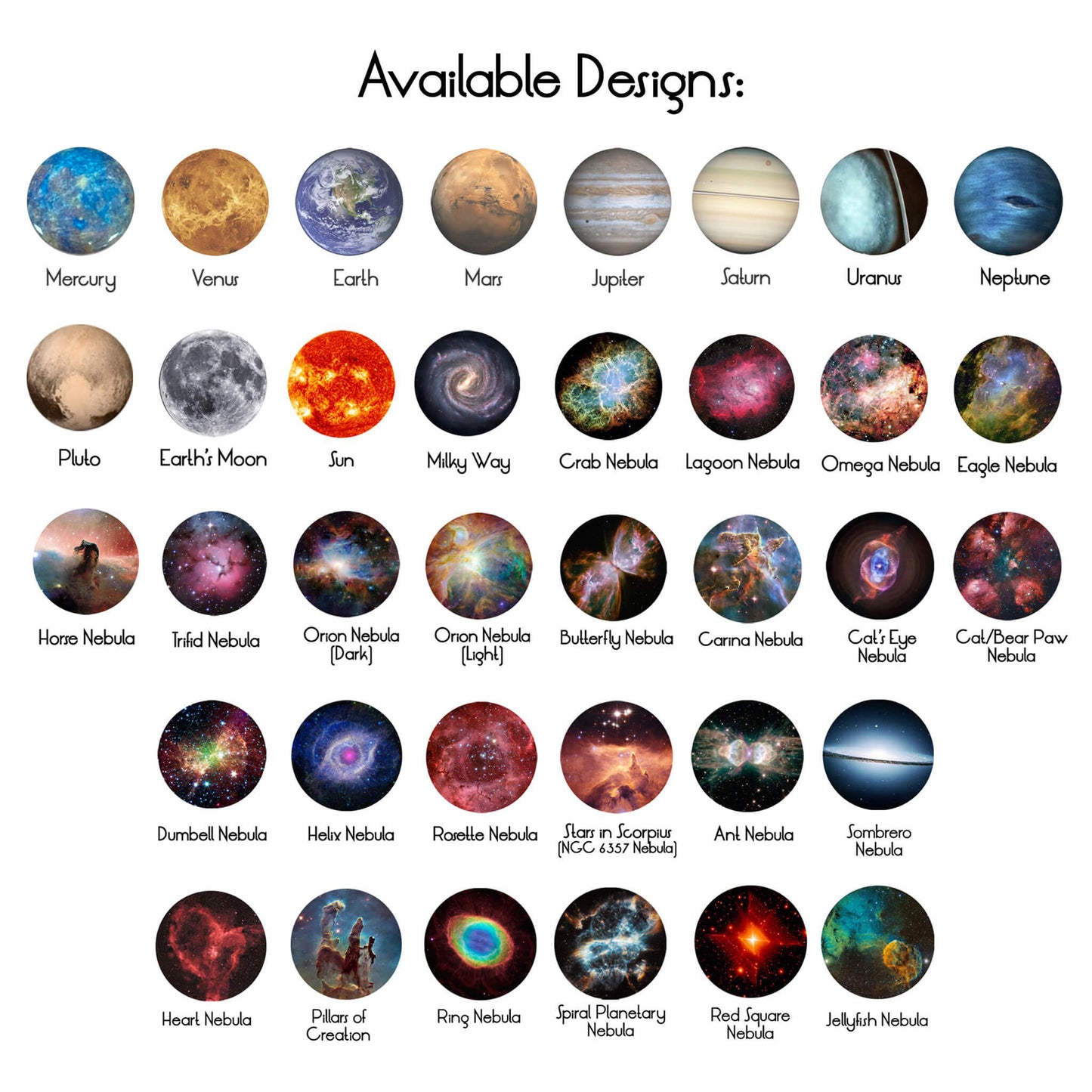 Galaxy Space Pendant - Pick Your Planet or Nebula Necklace Necklace Yugen Handmade