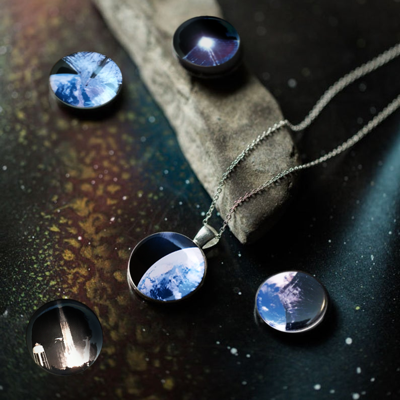 Interchangeable Planetary Society LightSail Necklace Necklace Yugen Handmade